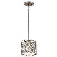 KL/SILCORAL/MP Silver Coral Modern Single Pendant Ceiling Light