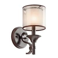 KL/LACEY1 MB Lacey Bronze Wall Light with Double Mesh Shade