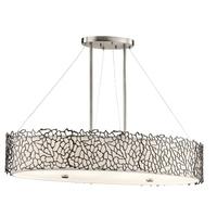 KL/SILCORAL/ISLE Silver Coral Oval Island Ceiling Pendant Light