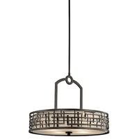 KL/LOOM/P/A Loom 4 Light Olde Bronze Ceiling Pendant with Diffuser