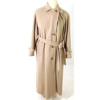 klass Collection Size 12 Cream Lambswool and Cashmere Blend Long Coat