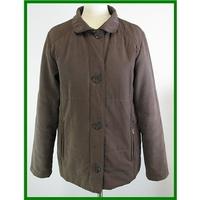 klass collection size s brown casual jacket coat