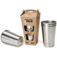 KLEAN KANTEEN 473ML STAINLESS STEEL PINT CUP PACK OF 4 (BRUSH STAINLESS)