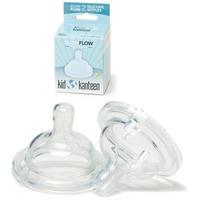 KLEAN KANTEEN BABY SILICONE NIPPLES CLEAR PACK OF 2 (SLOW FLOW)