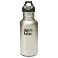 klean kanteen classic 532ml water bottle with loop cap brush stainless