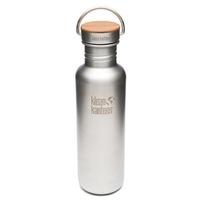 KLEAN KANTEEN CLASSIC REFLECT 800ML BOTTLE WITH BAMBOO CAP (BRUSH STAINLESS)