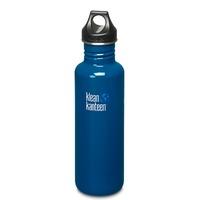 klean kanteen classic 800ml water bottle with loop cap blue planet