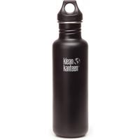 klean kanteen classic 800ml water bottle with loop cap shale black