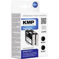 KMP Ink replaced Epson T0711 Compatible Pack of 2 Black E107D 1607, 4021