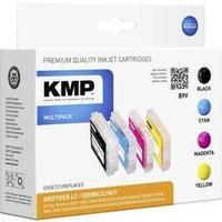 KMP Ink replaced Brother LC-1000 Compatible Set Black, Cyan, Magenta, Yellow B9V (4 x 20 ml) 1035, 0005
