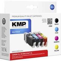 KMP Ink replaced Canon CLI-551 Compatible Set Photo black, Cyan, Magenta, Yellow C90V 1520, 0050