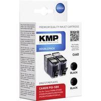 KMP Ink replaced Canon PGI-5 Compatible Pack of 2 Black C66D 1504, 0021