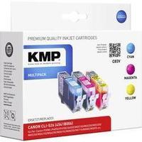 KMP Ink replaced Canon CLI-526 Compatible Set Cyan, Magenta, Yellow C83V 1515, 0050