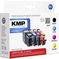 KMP Ink replaced Canon PGI-5, CLI-8 Compatible Set Black, Cyan, Magenta, Yellow C66V 1504, 0005