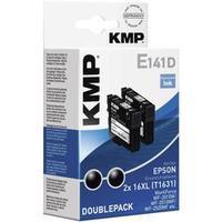 KMP Ink replaced Epson T1631, 16XL Compatible Pack of 2 Black E141D 1621, 0021