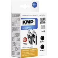 KMP Ink replaced Brother LC-985 Compatible Pack of 2 Black B33D (2 x 14 ml) 1523, 0021