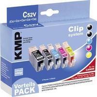 KMP Ink replaced Canon PGI-5, CLI-8 Compatible Set Black, Cyan, Magenta, Yellow C52V 1503, 0205