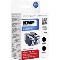 KMP Ink replaced Canon PGI-520 Compatible Pack of 2 Black C72D 1508, 0021