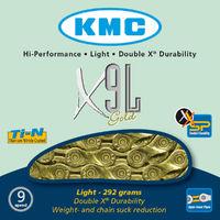 kmc x9 l gold 9 speed chain chains