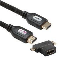 KnightsBridge High Speed HDMI 3D 4K Cable With Adapter - 3 Meter