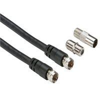 knightsbridge rg6 satellite tv cable with coupler adapter