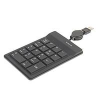 KN-188 Portable Waterproof Retractable Wired USB Numerical Keyboard