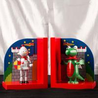 Knight & Dragon Wooden Bookends