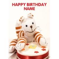 Knitted Kitty - Birthday Card