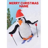 Knitted Skiing Penguin - Christmas Knit and Purl