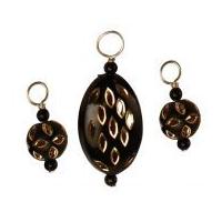 Knit Pro Zooni Knitting Stitch Bead Markers Black Gold