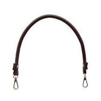 Knit Pro Genuine Leather Bag Handles with Clasp Chocolate Brown