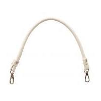 Knit Pro Faux Leather Bag Handles with Clasp White