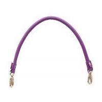 Knit Pro Faux Leather Bag Handles with Clasp Purple