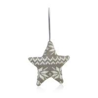Knitted Grey Star Tree Decoration