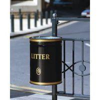 KNIGHT OPEN TOP POST MOUNTED LITTER BIN