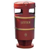 knight closed top free stand litter bin