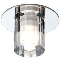 KnightsBridge IP65 Low Voltage Decorative Round Crystal Bathroom Lamp Fitting