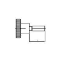 knurl head screws m5 25 mm din 464 steel 25 pcs toolcraft 107505