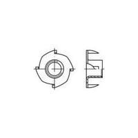 Knock-in nuts M6 Steel zinc galvanized 200 pc(s) TOOLCRAFT 159327