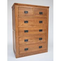 Knightsbridge Oak 2 + 4 Chest of Drawers