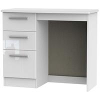 Knightsbridge High Gloss White Dressing Table - Vanity Knee Hole