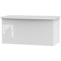 Knightsbridge High Gloss White Blanket Box