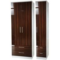 Knightsbridge Ebony Triple Wardrobe - Tall with Drawer