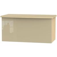 Knightsbridge High Gloss Mushroom and Oak Blanket Box