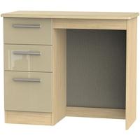 knightsbridge high gloss mushroom and oak dressing table vanity knee h ...