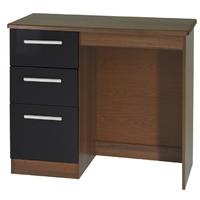 Knightsbridge High Gloss Black Dressing Table - Vanity Knee Hole