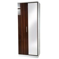 knightsbridge ebony wardrobe tall 2ft 6in with mirror