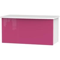 Knightsbridge High Gloss Pink and White Blanket Box