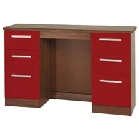 Knightsbridge Ruby Dressing Table - Knee Hole Double Pedestal