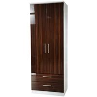 Knightsbridge Ebony Wardrobe - Tall 2ft 6in with 2 Drawer